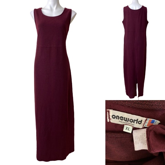 ONE WORLD Dresses & Skirts - One World XL cotton blend maxi dress